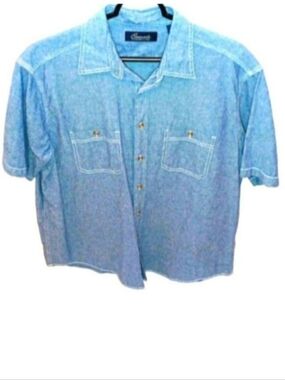 Roundtree & Yorke Men's Short Sleeve Button-Down Shirt | EUC